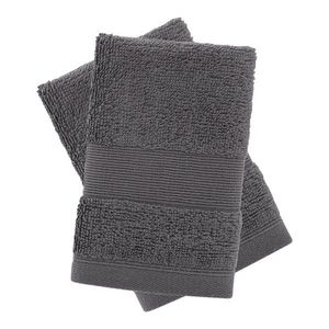 Tmavě šedé froté bavlněné ručníky v sadě 2 ks 30x30 cm Anti-Bacterial – Catherine Lansfield obraz