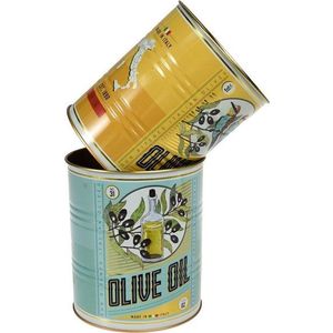 Dekorativní cínové úložné boxy v sadě 2 ks ø 11x13 cm Olive Oil – Rex London obraz