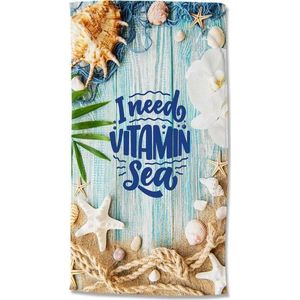 Sametová plážová osuška 100x180 cm Vitamin Sea – Good Morning obraz