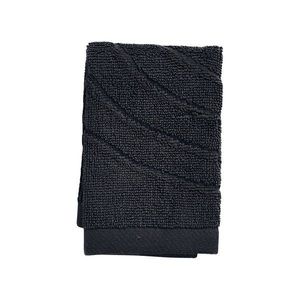 Černý froté bavlněný ručník 30x30 cm Time – Zone obraz