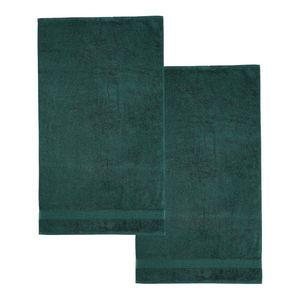 Tmavě zelené froté bavlněné osušky v sadě 2 ks 90x140 cm Anti-Bacterial – Catherine Lansfield obraz