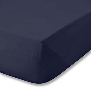 Tmavě modré napínací flanelové prostěradlo 150x200 cm Brushed – Catherine Lansfield obraz