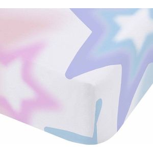Bílé/růžové napínací dětské prostěradlo na dvoulůžko 135x190 cm Ombre Stars – Catherine Lansfield obraz