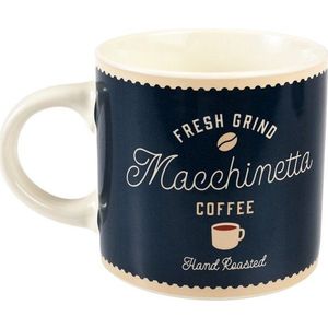 Tmavě modrý/krémový keramický hrnek 350 ml Macchinetta – Rex London obraz