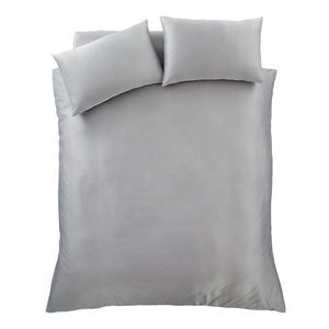 Šedé saténové povlečení na dvoulůžko/prodloužené 230x220 cm Silky Soft – Catherine Lansfield obraz