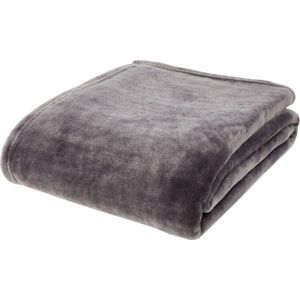 Tmavě šedá deka z mikroplyše 130x170 cm Raschel Velvet – Catherine Lansfield obraz