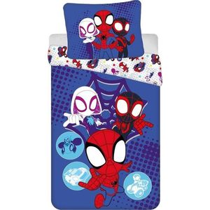 Modré bavlněné dětské povlečení na jednolůžko 140x200 cm Spidey – Jerry Fabrics obraz
