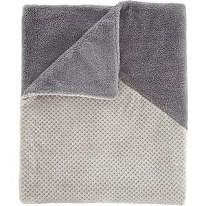 Šedá deka z mikroplyše 130x170 cm Cosy Larsson Geo – Catherine Lansfield obraz