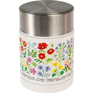 Krémová/ve stříbrné barvě termoska na jídlo/dětská 450 ml Wild Flowers – Rex London obraz