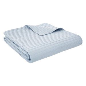 Modrý prošívaný přehoz 230x220 cm Quilted Lines – Bianca obraz
