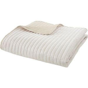 Béžový prošívaný přehoz 220x230 cm Stripe – Catherine Lansfield obraz
