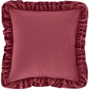 Sametový dekorační polštář 43x43 cm Velvet Double Frill – Catherine Lansfield obraz