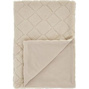 Béžová deka z mikroplyše 130x170 cm Cosy Diamond – Catherine Lansfield obraz
