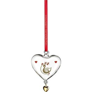 Skleněná ručně foukaná vánoční ozdoba 8 cm Ann-Sofi Romme Annual Christmas Heart 2025 – Holmegaard obraz