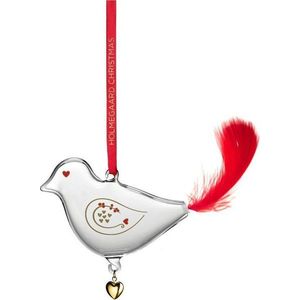Skleněná ručně foukaná vánoční ozdoba 7 cm Ann-Sofi Romme Annual Christmas Bird 2025 – Holmegaard obraz