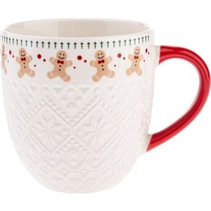 Bílý porcelánový hrnek s vánočním motivem 630 ml Knitting – Dakls obraz