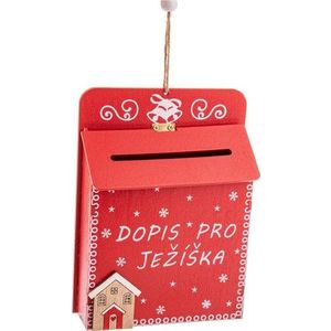 Dřevěná závěsná vánoční dekorace 17 cm Dopis Pro Ježíška – Dakls obraz