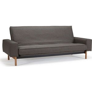 Tmavě šedá rozkládací pohovka se snímatelným potahem Innovation Mimer Flashtex Dark Grey obraz
