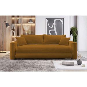 MID.YOU ROZKLÁDACÍ POHOVKA, textil, rezavá obraz