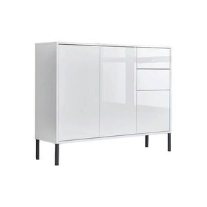 MID.YOU KOMODA, bílá, vysoce lesklá bílá, 105, 5/86/33 cm obraz