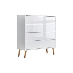 MID.YOU KOMODA, bílá, vysoce lesklá bílá, 79/86/33 cm obraz