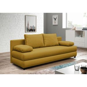 P & B ROZKLÁDACÍ POHOVKA, textil, žlutá obraz
