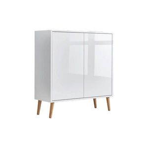 MID.YOU KOMODA, bílá, vysoce lesklá bílá, 79/86/33 cm obraz