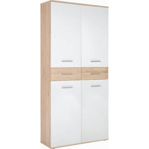 Xora BOTNÍK, bílá, barvy dubu, 90/195/35 cm obraz