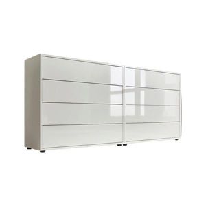 MID.YOU ŠIROKÁ KOMODA, bílá, vysoce lesklá bílá, 158/73/33 cm obraz