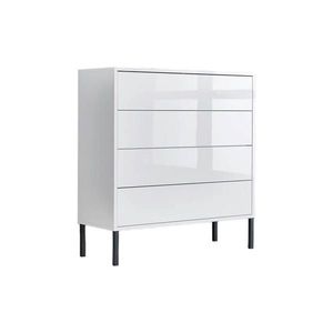 MID.YOU KOMODA, bílá, vysoce lesklá bílá, 79/86/33 cm obraz