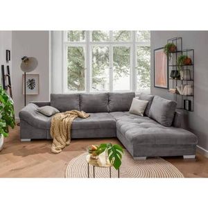 MID.YOU ROHOVÁ SEDAČKA, textil, šedá obraz