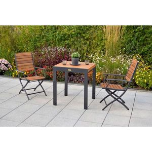 Gardenson STOLEK NA BALKÓN, dřevo, kov, 65-130/75/65 cm obraz
