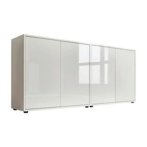 MID.YOU ŠIROKÁ KOMODA, bílá, vysoce lesklá bílá, 158/73/33 cm obraz