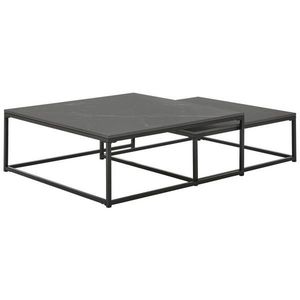 Livetastic SADA KONFERENČNÍCH STOLKŮ, černá, kov, keramika, 75/65/27/22/75/65 cm obraz