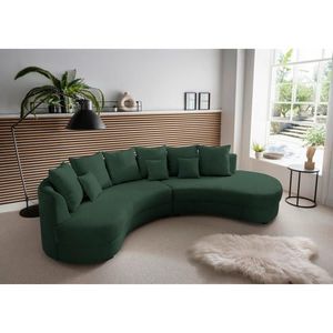 Livetastic SEDACÍ SOUPRAVA, textil, tmavě zelená obraz