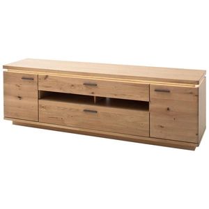 Linea Natura KOMODA POD TELEVIZI, trámový dub, dub bianco, 210/68/50 cm obraz