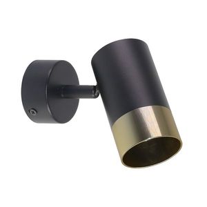 NÁSTĚNNÁ SVÍTIDLA TOBI LAMP ČERNÁ 1X15W GU10 STÍNIDLO ČERNÁ+ZLATÁ obraz