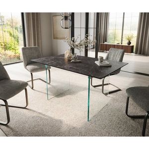 Jídelní stůl Edge 140x90 keramika Laminam®Nero Greco obraz