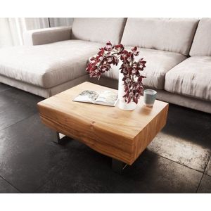 Konferenční stolek New Live-Edge 80x60 cm přírodní akácie 2 obraz