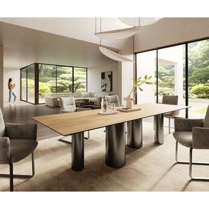 Jídelní stůl Edge 300x100 keramický Laminam® Sabbia dub barevný obraz