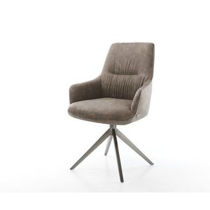Otočná židle Zelia-Flex s područkami Mikrovlákno taupe vintage obraz