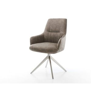 Otočná židle Zelia-Flex s područkami Mikrovlákno Taupe Vintage obraz