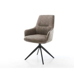 Otočná židle Zelia-Flex s područkami Mikrovlákno Taupe Vintage obraz