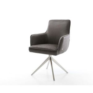 Otočná židle Heira-Flex s područkami Mikrovlákno Anthracite obraz