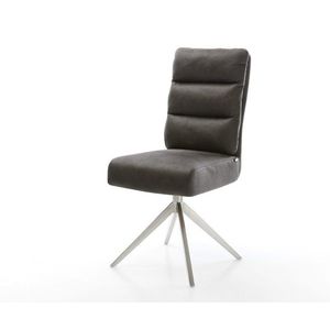 Otočná židle Pela-Flex mikrovlákno antracit vintage Křížový rám obraz