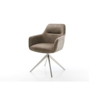 Otočná židle Pejo-Flex Mikrovlákno Taupe Vintage Křížový rám obraz