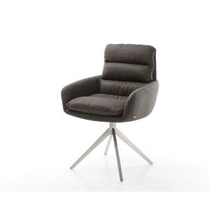 Jídelní židle Abelia-Flex s područkami antracitová vintage obraz