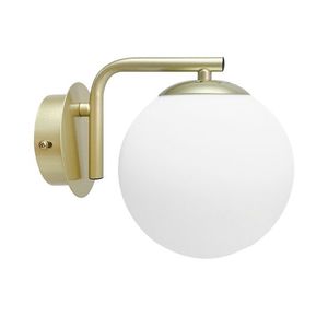 AMADEO mosazná nástěnná lampa 1x40W E14 bílé stínidlo obraz