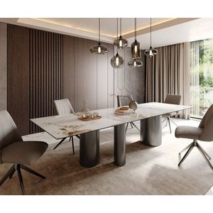 Jídelní stůl Edge 300x100 keramický Minas Melange bílo-béžový obraz