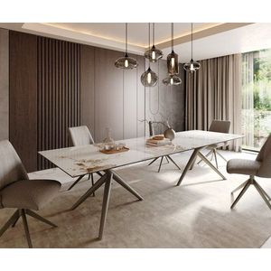 Jídelní stůl Edge 300x100 keramický Minas Melange bílo-béžový obraz